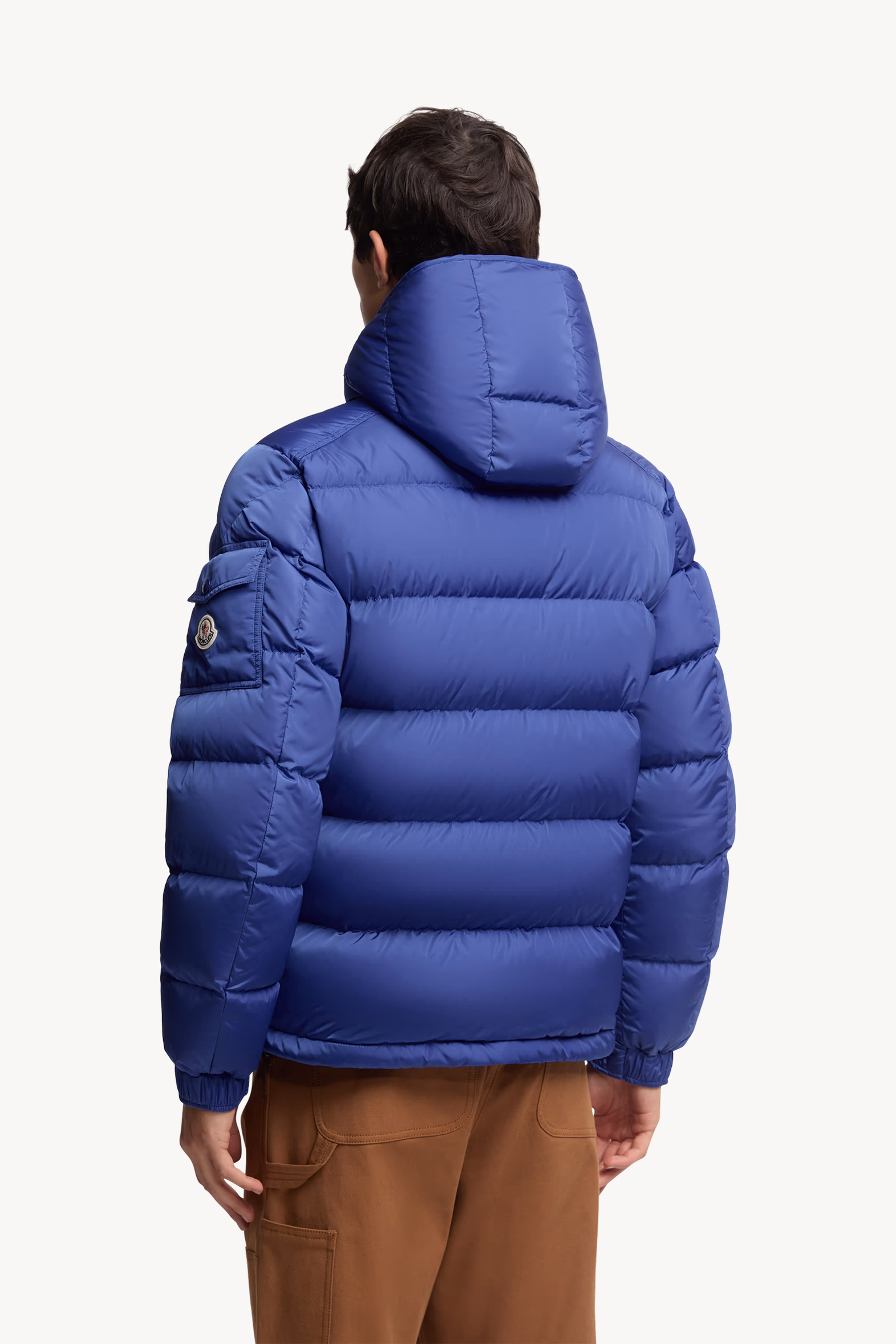Moncler Maya Hooded Short Down Jacket Men Electric Blue Moncler 5